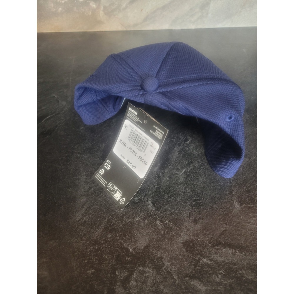 NWT $28 Under Armour Men's Baseball Golf Cap Navy Blue XL/2XL Fitted - Picture 4 of 10